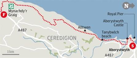 Aberystwyth, Ceredigion walk graphic